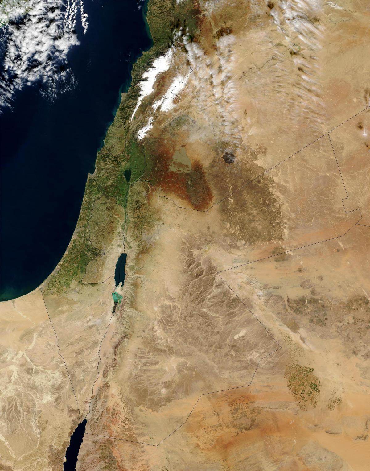 اسرائیل کا نقشہ سیٹلائٹ 