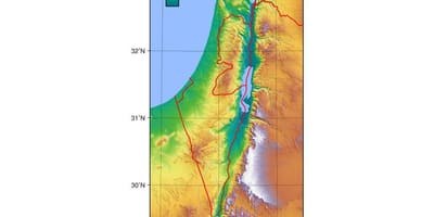 اسرائیل کا نقشہ بلندی