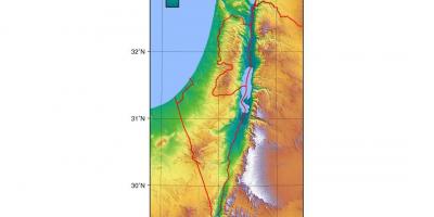 اسرائیل کا نقشہ بلندی
